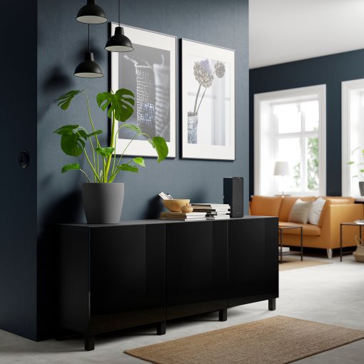 BESTÅ, storage combination with doors, 180x42x74 cm, 591.398.06