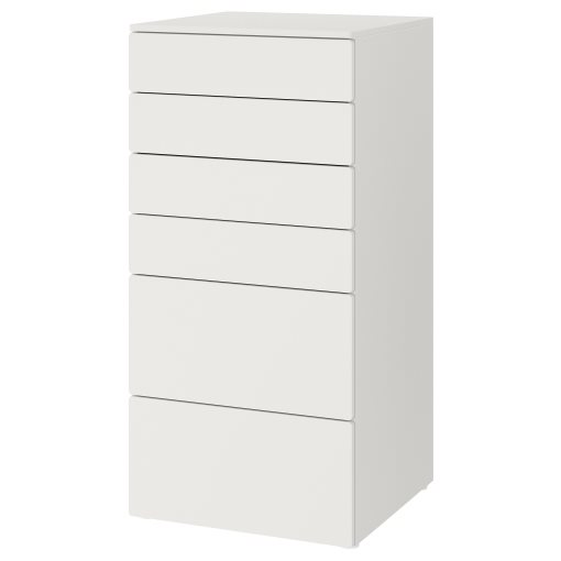 SMASTAD/PLATSA, chest of 6 drawers, 593.876.55