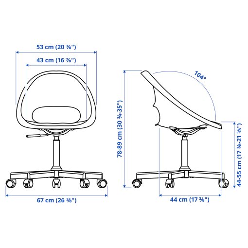 ELDBERGET/MALSKAR, swivel chair with pad, 595.534.47