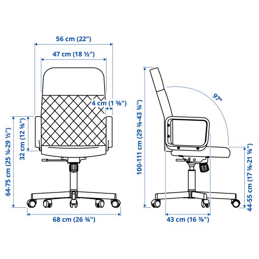 RENBERGET, swivel chair, 604.935.46