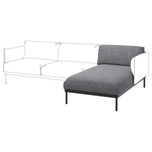 ÄPPLARYD, chaise longue section, 605.062.66
