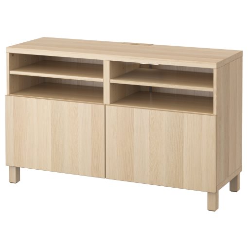 BESTÅ, TV bench with doors, 120x42x74 cm, 690.683.37