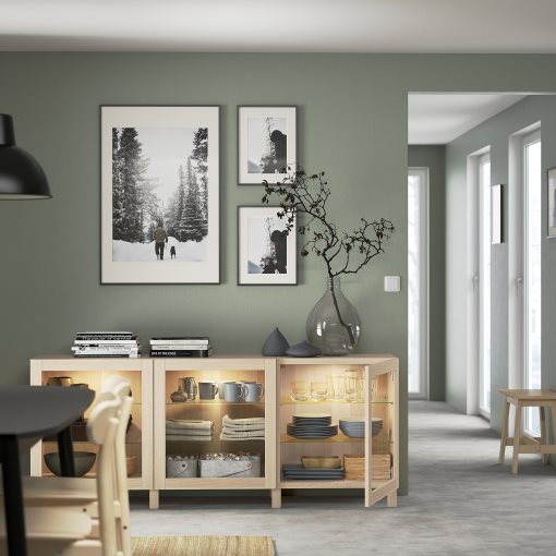 BESTÅ, storage combination with doors, 180x42x74 cm, 791.399.28