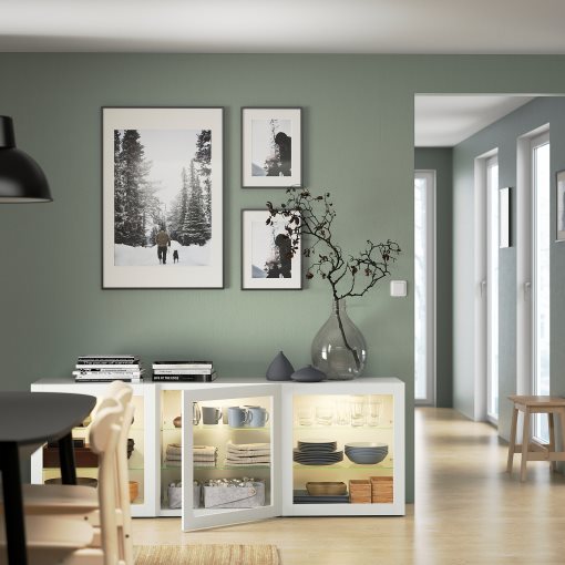 BESTÅ, σύνθεση αποθήκευσης με πόρτες, 180x42x65 cm, 793.250.39