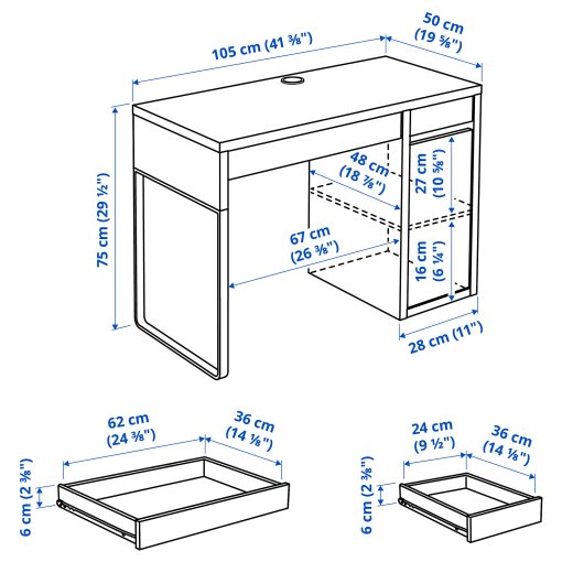 MICKE, desk, 802.130.74