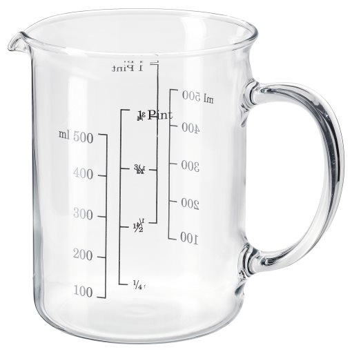 VARDAGEN, γυάλινη κανάτα-μεζούρα, 0.5 l, 803.233.03