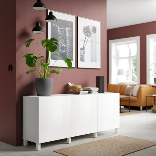 BESTÅ, storage combination with doors, 180x42x74 cm, 891.398.19