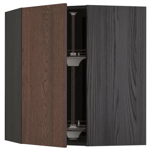METOD, corner wall cabinet with carousel, 68x80 cm, 894.058.27