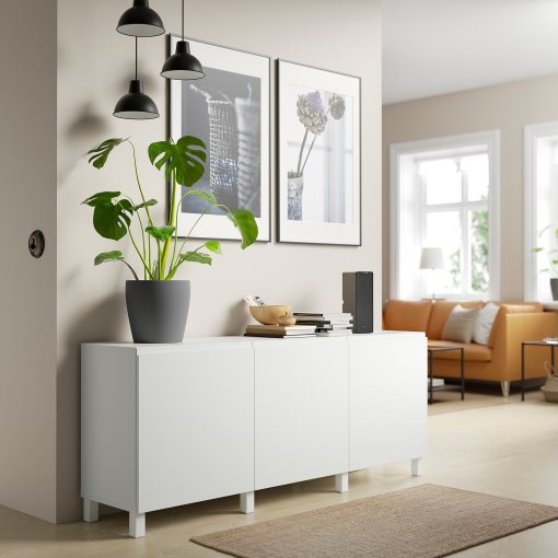BESTÅ, σύνθεση αποθήκευσης με πόρτες, 180x42x74 cm, 894.217.47