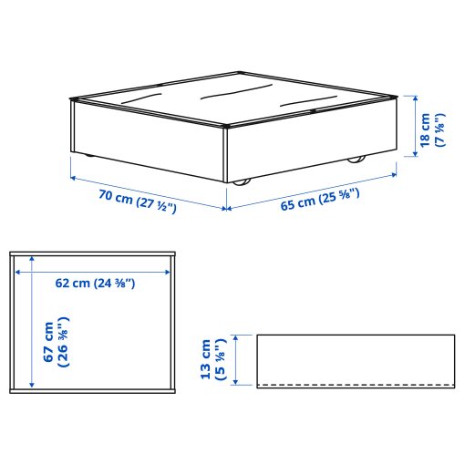 VARDÖ, bed storage box, 002.226.71