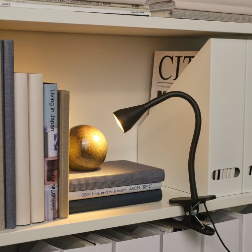 NÄVLINGE, clamp spotlight with built-in LED light source, 004.498.77