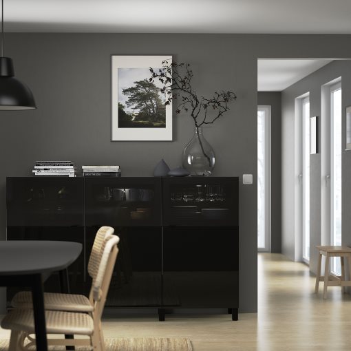 BESTÅ, storage combination with doors, 180x42x112 cm, 092.081.85