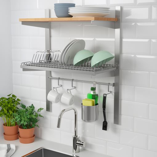 KUNGSFORS, suspension rail with shelf/rail/dish drainer, 092.543.23