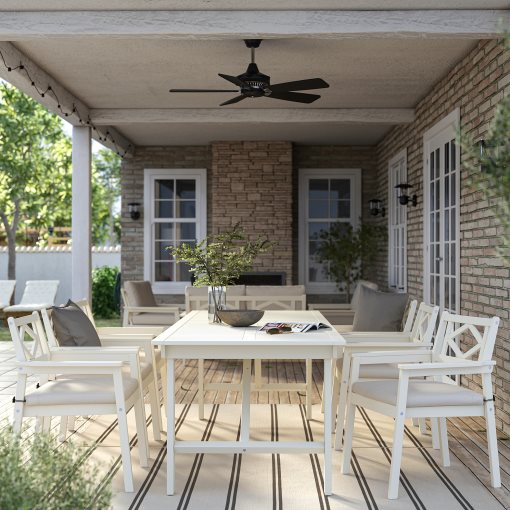 BONDHOLMEN, table/6 chairs with armrests, outdoor, 095.511.82