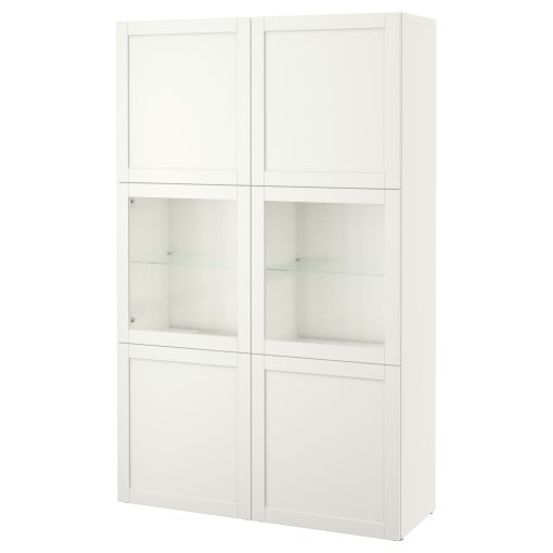 BESTÅ, storage combination w glass doors,, 120x42x193 cm, 190.594.39