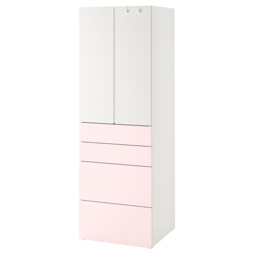 SMASTAD/PLATSA, wardrobe with 4 drawers, 60x57x181 cm, 194.309.05