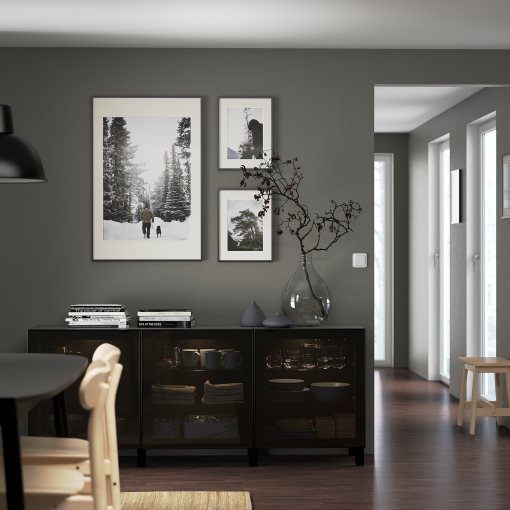 BESTÅ, storage combination with doors, 180x42x74 cm, 291.399.16
