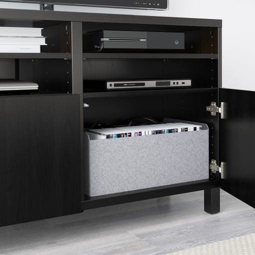BESTÅ, TV bench with doors, 120x42x74 cm, 390.683.29