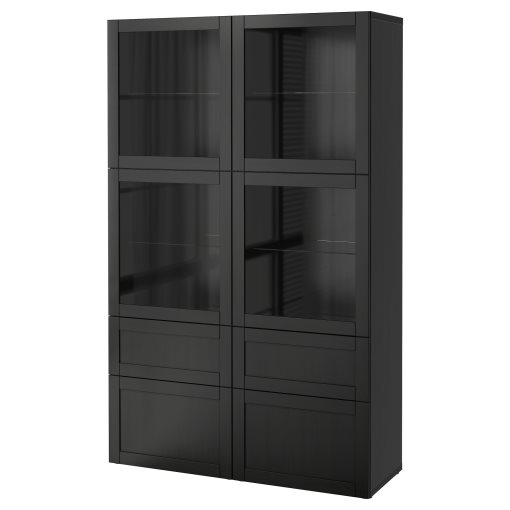 BESTÅ, storage combination with glass doors, 120x40x192 cm, 391.959.97