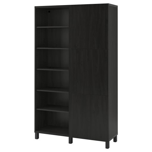 BESTÅ, storage combination with doors, 120x42x202 cm, 593.017.65