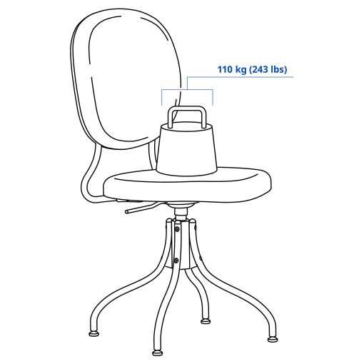 BJÖRKBERGET, swivel chair, 604.817.94
