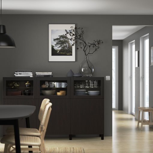 BESTÅ, storage combination with doors, 180x42x112 cm, 692.080.26