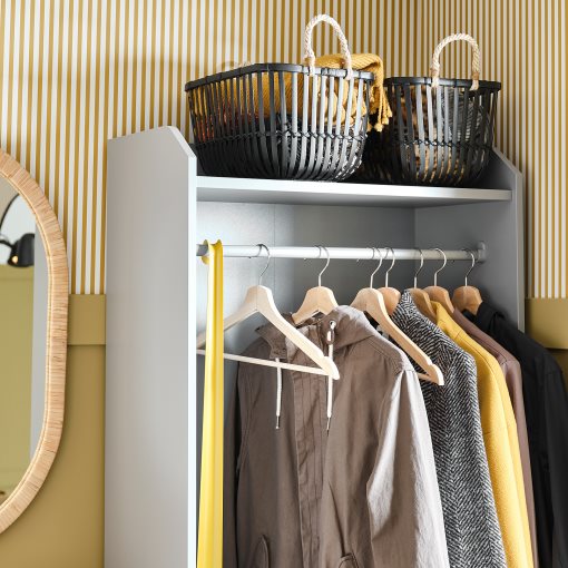 HAUGA, open wardrobe with 3 drawers, 70x199 cm, 804.249.67