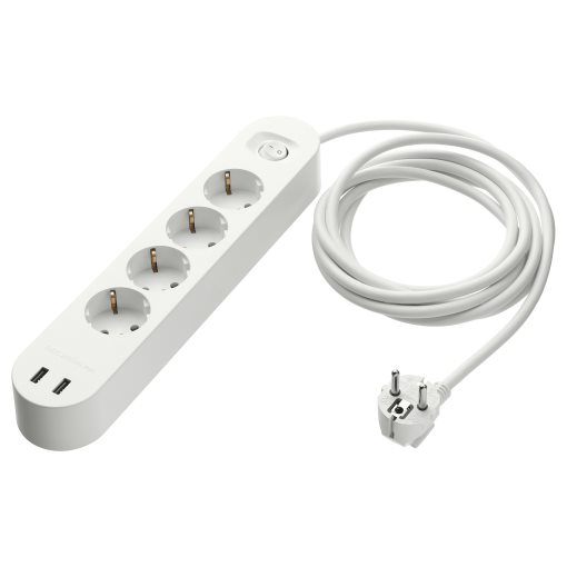KOPPLA, πολύπριζο 4 εξόδων με 2 θύρες USB, 902.808.26