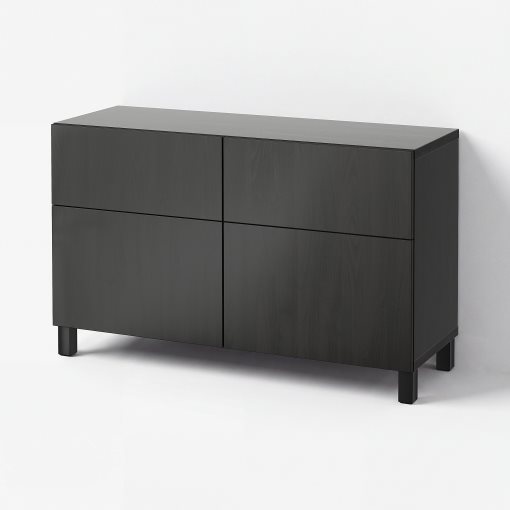 BESTÅ, storage combination with doors/drawers soft-closing, 120x42x74 cm, 091.953.00