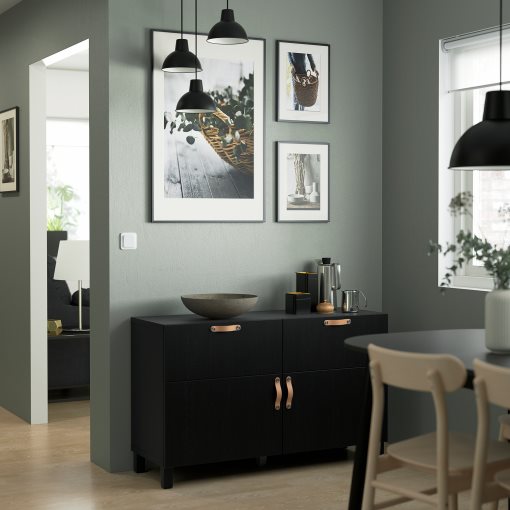 BESTÅ, storage combination with doors/drawers soft-closing, 120x42x74 cm, 091.953.00