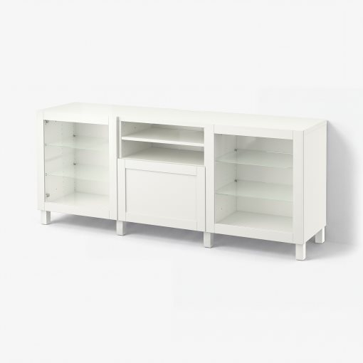 BESTÅ, TV bench with doors/drawer soft closing, 180x42x74 cm, 291.940.93
