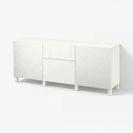 BESTÅ, storage combination with drawers soft-closing, 180x42x74 cm, 291.956.53