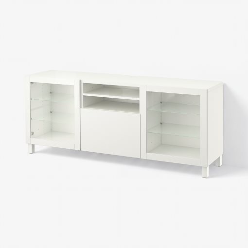 BESTÅ, TV bench with doors/drawer soft closing, 180x42x74 cm, 491.941.05