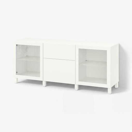 BESTÅ, storage combination with drawers soft-closing, 180x42x74 cm, 493.026.85