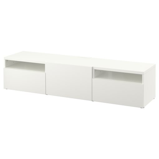 BESTÅ, TV bench with door/drawers soft closing, 180x42x39 cm, 493.284.02