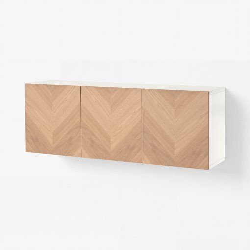 BESTÅ, wall-mounted cabinet combination, 180x42x64 cm, 494.178.65