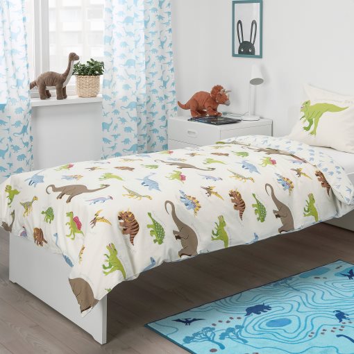 JÄTTELIK, quilt cover and pillowcase, 150x200/50x60 cm, 504.641.15
