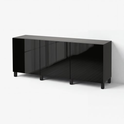 BESTÅ, storage combination with doors, 180x42x74 cm, 591.398.06