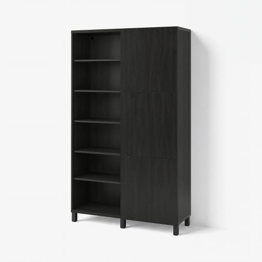 BESTÅ, storage combination with doors, 120x42x202 cm, 593.017.65