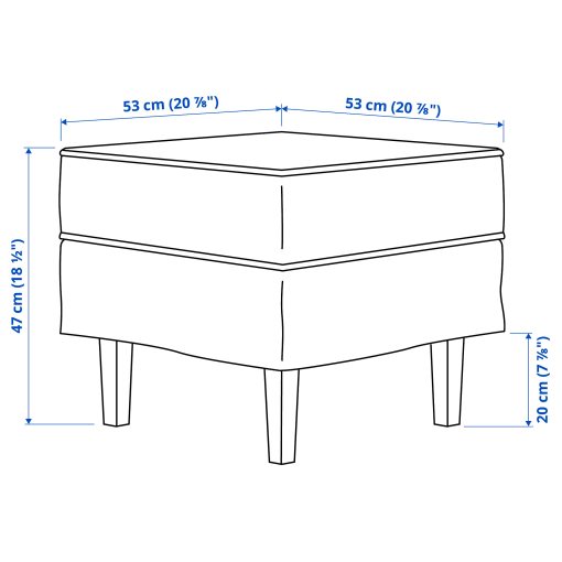 ROCKSJON, armchair with footstool, 695.146.86