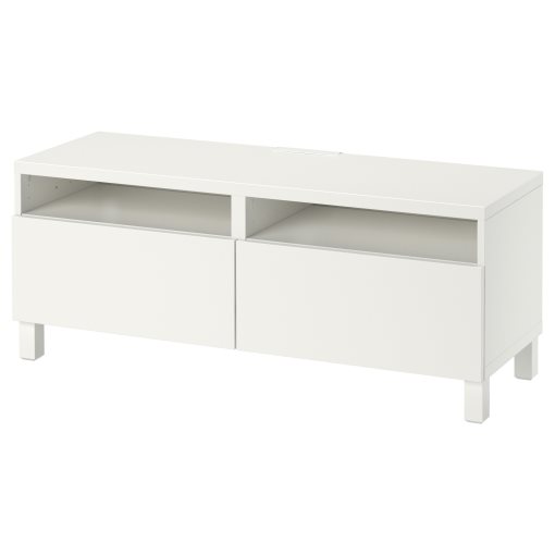 BESTÅ, έπιπλο TV με συρτάρια με μαλακό κλείσιμο, 120x42x48 cm, 791.882.97