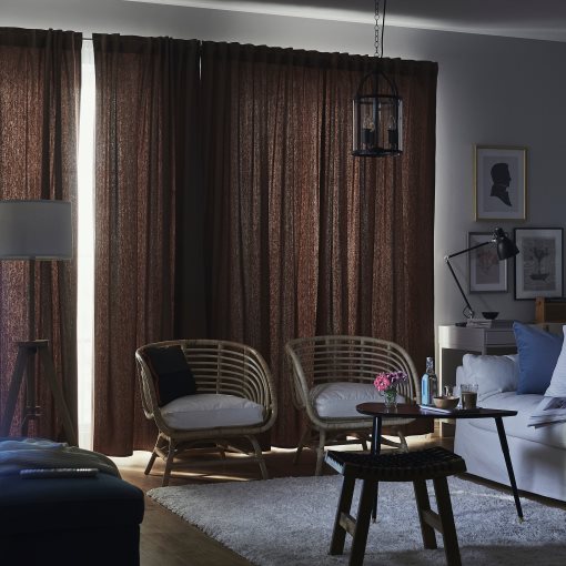 TIBAST, κουρτίνες μερικής συσκότισης 145x300 cm, 2 τεμ., 504.666.66