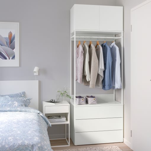 PLATSA, wardrobe with 2 doors/3 drawers, 80X42X221 cm, 593.264.69