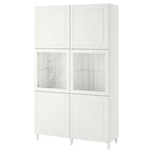 BESTÅ, storage combination w glass doors,, 120x42x193 cm, 693.849.44
