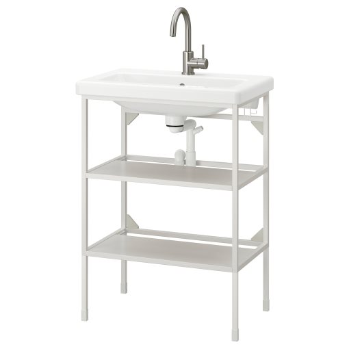 ENHET/TVALLEN, open wash-stand with 2 shelves, 393.364.07
