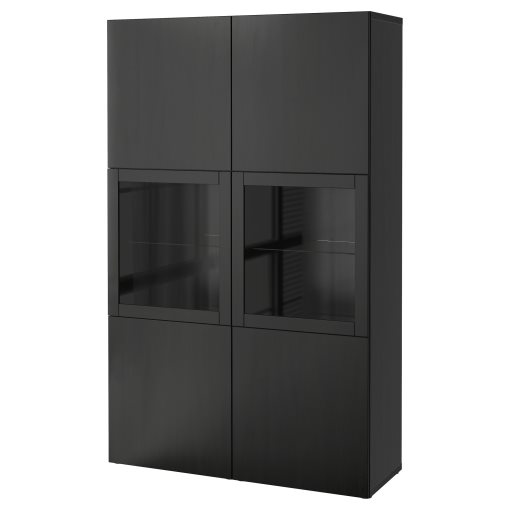 BESTÅ, storage combination w glass doors,, 120x42x193 cm, 790.592.62