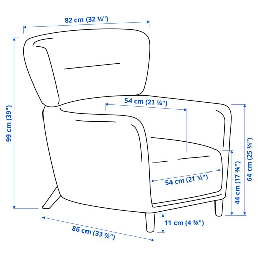 OSKARSHAMN, wing chair, 005.036.71