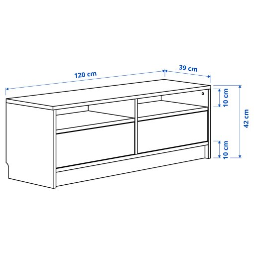 BENNO, TV bench, 120x39x42 cm, 005.065.37