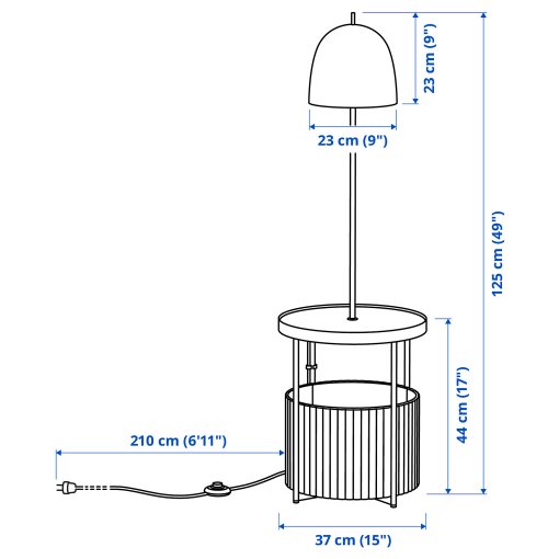 TRINDSNÖ, floor lamp, 005.145.18