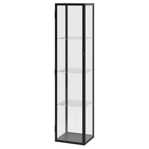BLÅLIDEN, glass-door cabinet, 35x32x151 cm, 005.205.19